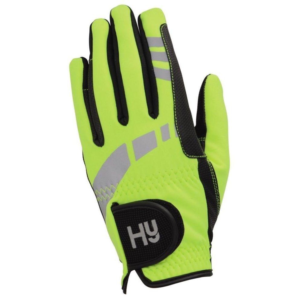Hy Equestrian Reflective Hi Viz Softshell Gloves